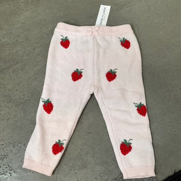 Janie and Jack Strawberry Sweater Pants - Picture 1 of 3